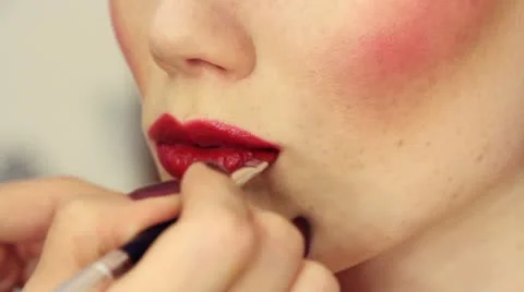Professional face makeup Stock Footage 21862385
