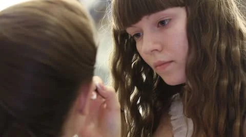 Professional face makeup Stock Footage 21863193