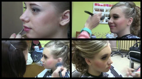 Professional face makeup Stock Footage 36825947