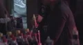 Professional female bartender serving cocktails to bar clients HD Footage