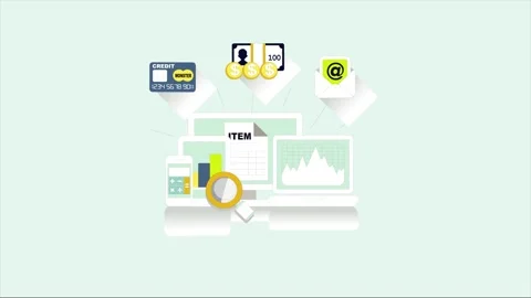 Professional Financial Reporting: Secure Analysis and Data Insights Stock Footage 339342535