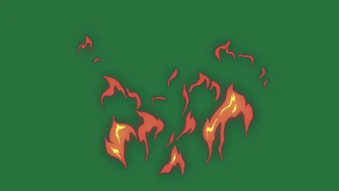 Professional Fire Flying Green Screen Element Stock Footage 338015561