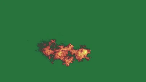 Professional Fire Looping With Burns Green Screen Element Stock Footage 338012786