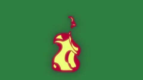 Professional Flame Animated Element Stock Footage 338014901
