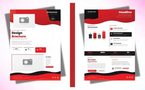 Professional Flyer A4 Template Design Set Vector Layouts Stock Illustration