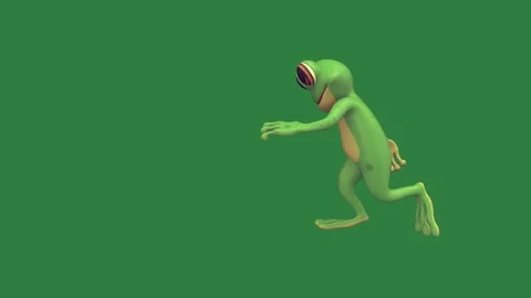 Professional Frog Jumping With Big Element Stock Footage 338016707