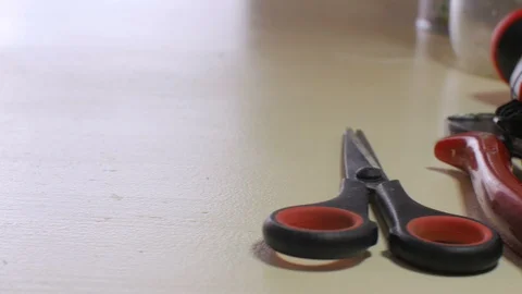 Professional garden pruner or scissors or secateurs isolated on white background Stock Footage 88558733