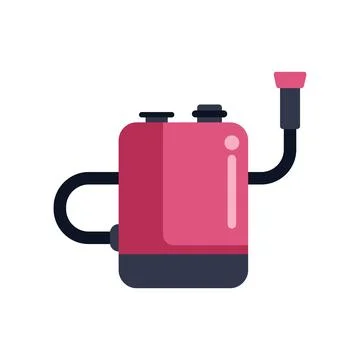 Professional gardener using pressure spraying equipment for plant care Stock Illustration