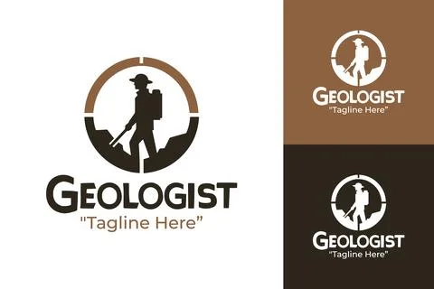 Professional Geologist Logo Stock Illustration