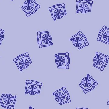 Professional goals interview job line seamless pattern Stock Illustration