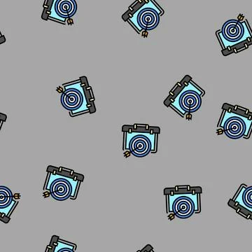 Professional goals interview job vector seamless pattern Stock Illustration