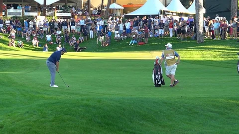 Professional Golfer Hits Ball Stock Footage 121619749