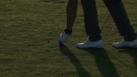 Professional Golfer Playing Golf Course Stock Footage 95121738