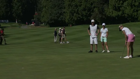 Professional golfer putting (variant). Stock-Footage 76781295