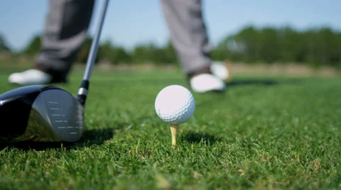 Professional Golfer Teeing Off Stock Footage 39886201