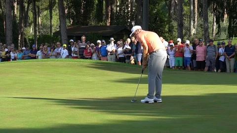 Professional Golfer On A World Class Golf Course. Stock Footage 122556417