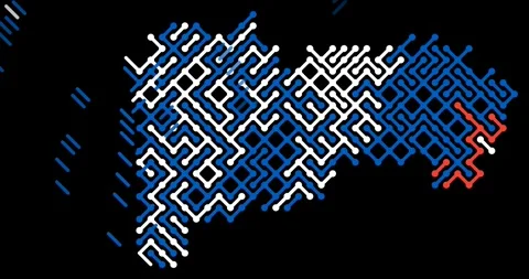 Professional Graphic Transition Creating Slovakia Map Shape Stock Footage 327937633