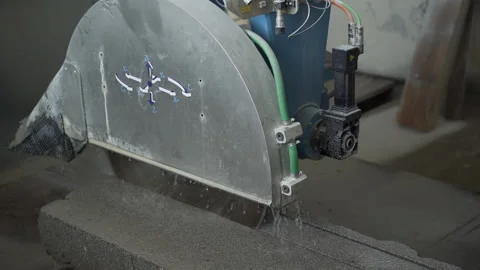 Professional grinder that cuts stone on five axes Video stock 149127439