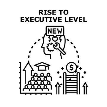 Professional growth developing executive career advancement Stock Illustration