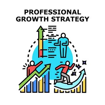 Professional growth strategy vector abstract concept Stock Illustration