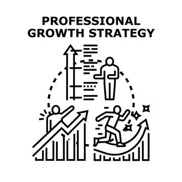 Professional growth strategy vector abstract concept Stock Illustration
