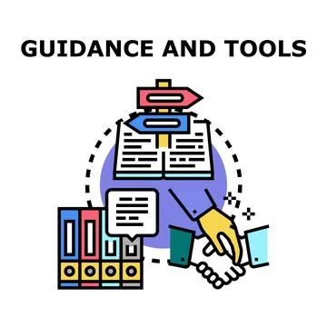 Professional guidance and tools concept for business advisory Stock Illustration
