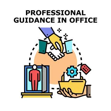 Professional guidance in office consulting program concept イラスト素材