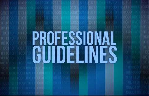 Professional guidelines concept binary illustration design blue background Stock Illustration