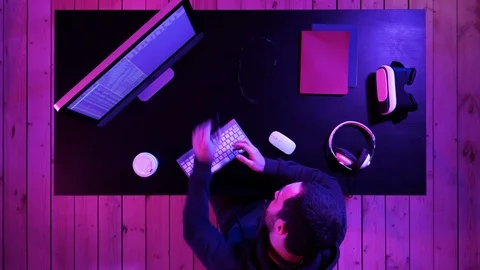 Professional hacker using mobile cell phone talking and spreading bad data virus Stock-Footage 105270459