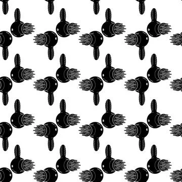 Professional hair dryer pattern seamless vector Illustrazione stock