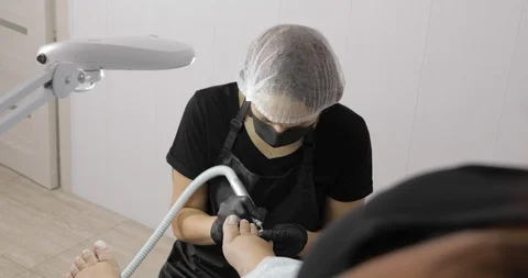 Professional hardware pedicure. Stock Footage 115022367