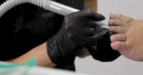 Professional hardware pedicure. Stock Footage 115022965