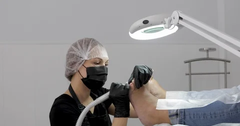Professional hardware pedicure. Stock Footage 115023514