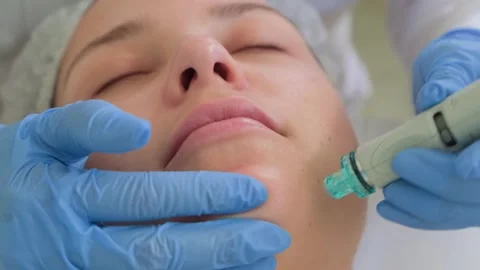Professional hardware procedures. Hydrafacial massage process. Видео 252669010