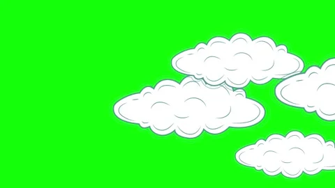 Professional Heart Animated with Cloud Green Screen Element Stock Footage 341328686