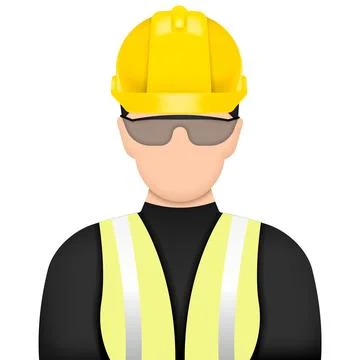 Professional Heavy Industry Engineer. Worker Wearing Safety Uniform. Constr.. Stock Illustration