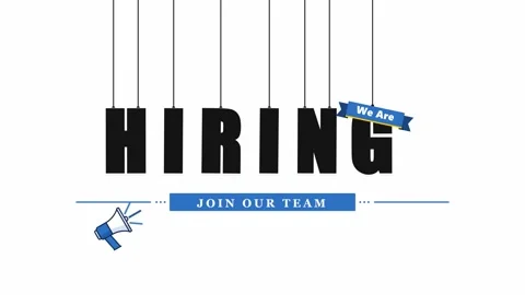 Professional hiring recruitment animation with falling letters. 4K 스톡 동영상 344846728