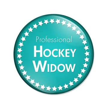 Professional Hockey Widow Button Stock Illustration