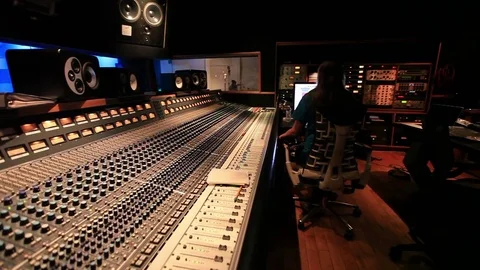 Professional Hollywood recording studio Stock Footage 84251315