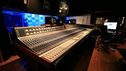 Professional Hollywood recording studio Stock Footage 84251627