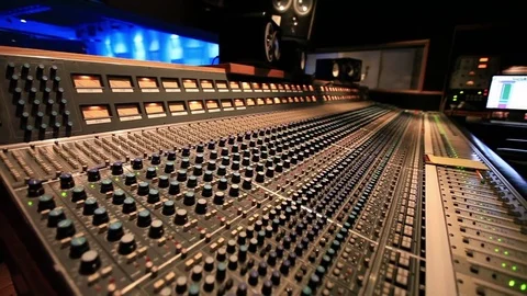 Professional Hollywood recording studio Stock Footage 84253879