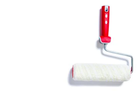 Professional house painter, work tools on a white background Stock-Fotos