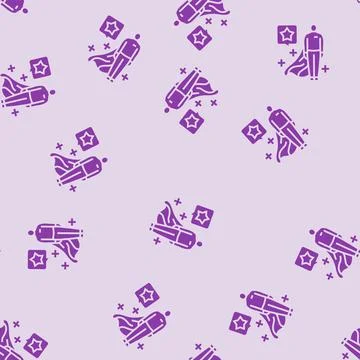Professional human glyph seamless pattern Stock Illustration