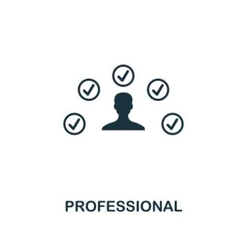Professional icon. Premium style design from influencer icon collection. Pixel Stock Illustration