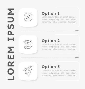 Professional infographic 3 steps イラスト素材
