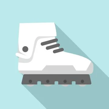 Professional inline skates icon, flat style Stock Illustration