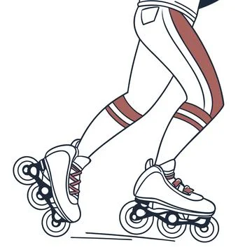 Professional Inline Skates Illustration Illustrazione stock