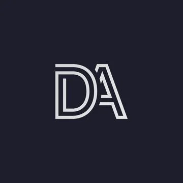 Professional Innovative Initial DA logo. Minimal elegant Monogram. Premium Bu Stock-Illustration