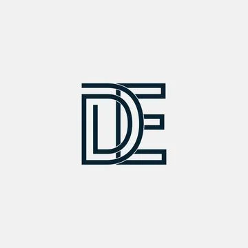 Professional Innovative Initial DE logo. Minimal elegant Monogram. Premium Bu Stock Illustration