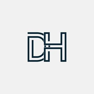 Professional Innovative Initial DH logo. Minimal elegant Monogram. Premium Bu Stock Illustration
